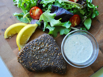 Zaatar Tuna with Creamy Tahini Sauce